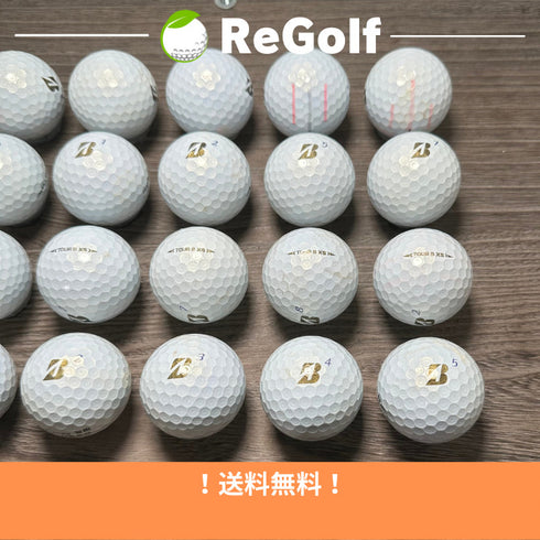 【中古】 ロストボール ブリヂストン ツアーB TOUR B XS パール 2022年モデル 20球 Cランク ゴルフボール リゴルフ